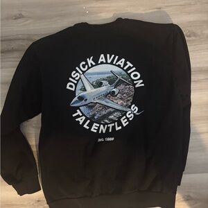 Talentless Black Graphic Sweater